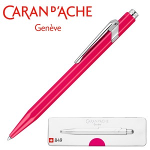 Długopis 849 Fluo, Pink (różowy) w pudełku Slimpack