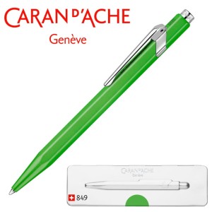 Długopis 849 Fluo, Green (zielony) w pudełku Slimpack