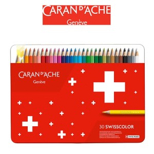 KREDKI SWISSCOLOR, METALOWE PUDEŁKO 30SZT, CARAN D'ACHE