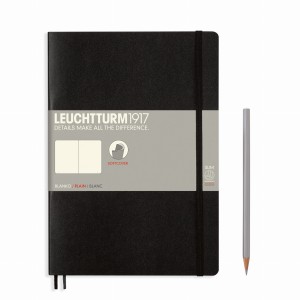 NOTATNIK LEUCHTTURM1917 COMPOSITION (B5) MIĘKKA OPRAWA CZARNY GŁADKI