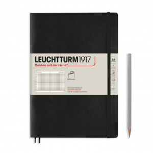 NOTATNIK LEUCHTTURM1917 COMPOSITION (B5) MIĘKKA OPRAWA CZARNY W KRATKĘ