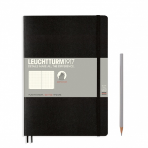 NOTATNIK LEUCHTTURM1917 COMPOSITION (B5) MIĘKKA OPRAWA CZARNY W KROPKI