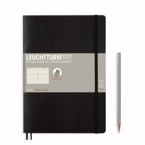 NOTATNIK LEUCHTTURM1917 COMPOSITION (B5) MIĘKKA OPRAWA CZARNY W LINIĘ