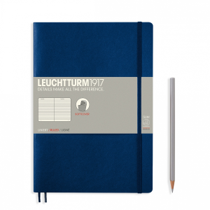 NOTATNIK LEUCHTTURM1917 COMPOSITION (B5) MIĘKKA OPRAWA GRANATOWY W LINIĘ
