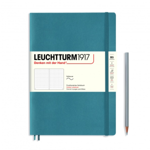 NOTATNIK LEUCHTTURM1917 COMPOSITION (B5)MIĘKKA OPRAWA STONE BLUE, W KROPKI
