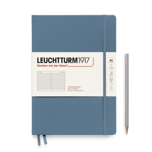 NOTATNIK LEUCHTTURM1917 COMPOSITION (B5)STONE BLUE, W LINIE  TWARDA OPRAWA 