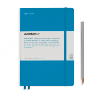 NOTATNIK LEUCHTTURM1917 EDYCJA LIMITOWANA LEUCHTKRAFT SEHNSUCHT MEDIUM (A5) LAZUROWY W KROPKI