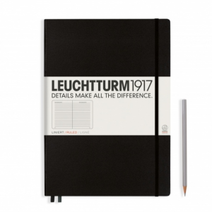 NOTATNIK LEUCHTTURM1917 MASTER CLASSIC (A4+) 233 S. CZARNY W LINIĘ