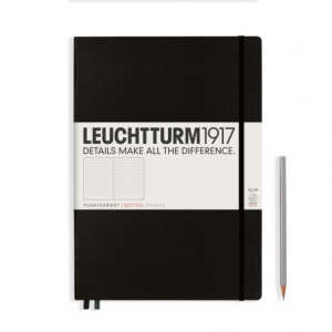 NOTATNIK LEUCHTTURM1917 MASTER SLIM (A4+) 123 S. CZARNY W KROPKI