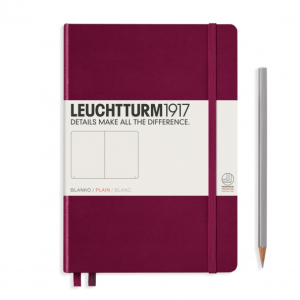 NOTATNIK LEUCHTTURM1917 MEDIUM (A5) BORDOWY (PORT RED) GŁADKI