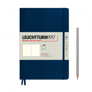 NOTATNIK LEUCHTTURM1917 MEDIUM (A5) MIĘKKA OPRAWA GRANATOWY GŁADKI