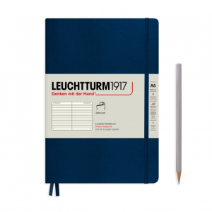 NOTATNIK LEUCHTTURM1917 MEDIUM (A5) MIĘKKA OPRAWA GRANATOWY W LINIĘ