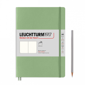 NOTATNIK LEUCHTTURM1917 MEDIUM (A5) MIĘKKA OPRAWA MUTED COLOURS SAGE GŁADKI