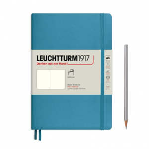 NOTATNIK LEUCHTTURM1917 MEDIUM (A5) MIĘKKA OPRAWA NORDYCKI NIEBIESKI GŁADKI