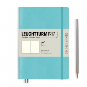 NOTATNIK LEUCHTTURM1917 MEDIUM (A5) MIĘKKA OPRAWA RISING COLOURS AQUAMARINE GŁADKI