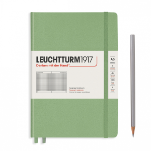 NOTATNIK LEUCHTTURM1917 MEDIUM (A5) MUTED COLOURS SAGE W KRATKĘ
