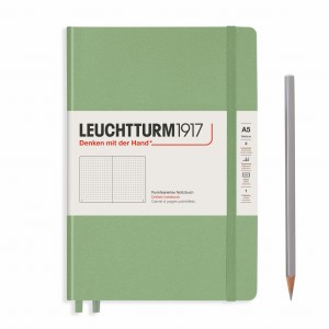NOTATNIK LEUCHTTURM1917 MEDIUM (A5) MUTED COLOURS SAGE W KROPKI
