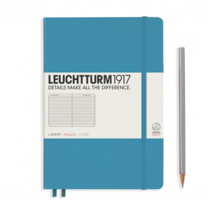 NOTATNIK LEUCHTTURM1917 MEDIUM (A5) NORDYCKI NIEBIESKI W LINIĘ