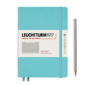 NOTATNIK LEUCHTTURM1917 MEDIUM (A5) RISING COLOURS AQUAMARINE W KRATKĘ