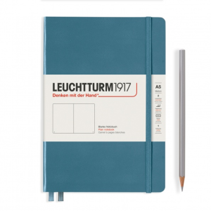 NOTATNIK LEUCHTTURM1917 MEDIUM (A5) RISING COLOURS STONE BLUE GŁADKI