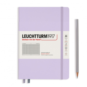 NOTATNIK LEUCHTTURM1917 MEDIUM (A5) SMOOTH COLOURS LILAC W KRATKĘ