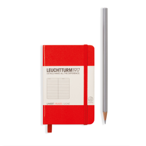 NOTATNIK LEUCHTTURM1917 MINI (~A7) CZERWONY W LINIĘ