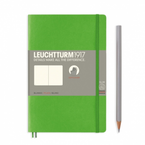 NOTATNIK LEUCHTTURM1917 PAPERBACK (B6+) MIĘKKA OPRAWA JASNOZIELONY W LINIĘ