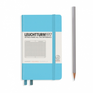 NOTATNIK LEUCHTTURM1917 POCKET (A6) JASNONIEBIESKI W KRATKĘ