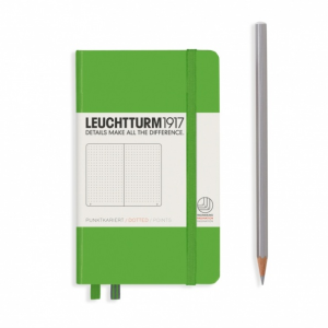 NOTATNIK LEUCHTTURM1917 POCKET (A6) JASNOZIELONY W KROPKI