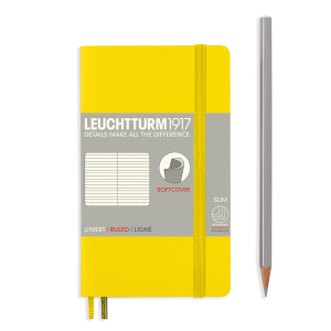 NOTATNIK LEUCHTTURM1917 POCKET (A6) MIĘKKA OPRAWA CYTRYNOWY W LINIĘ
