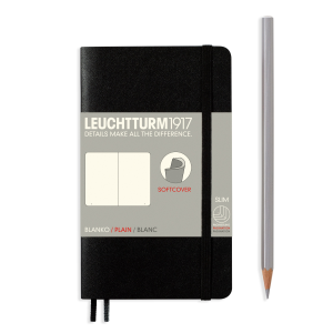 NOTATNIK LEUCHTTURM1917 POCKET (A6) MIĘKKA OPRAWA CZARNY GŁADKI