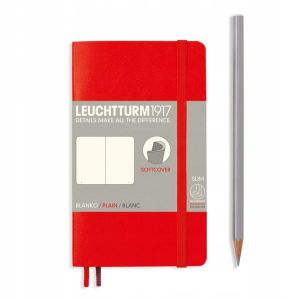 NOTATNIK LEUCHTTURM1917 POCKET (A6) MIĘKKA OPRAWA CZERWONY GŁADKI
