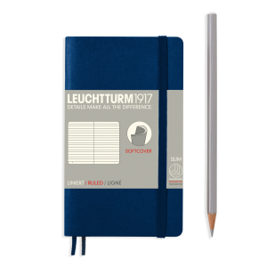 NOTATNIK LEUCHTTURM1917 POCKET (A6) MIĘKKA OPRAWA GRANATOWY W LINIĘ