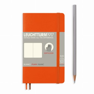 NOTATNIK LEUCHTTURM1917 POCKET (A6) MIĘKKA OPRAWA POMARAŃCZOWY GŁADKI