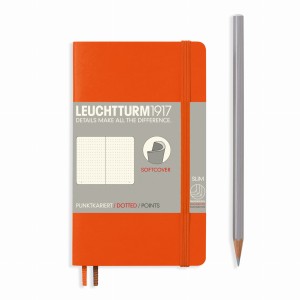 NOTATNIK LEUCHTTURM1917 POCKET (A6) MIĘKKA OPRAWA POMARAŃCZOWY W KROPKI