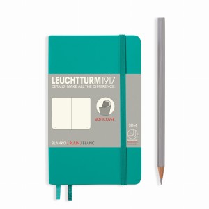 NOTATNIK LEUCHTTURM1917 POCKET (A6) MIĘKKA OPRAWA SZMARAGDOWY GŁADKI