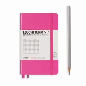 NOTATNIK LEUCHTTURM1917 POCKET (A6) RÓŻOWY W KRATKĘ