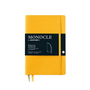 NOTATNIK MONOCLE BY LEUCHTTURM1917 PAPERBACK (B6+)MIĘKKA OPRAWA ŻÓŁTY W KROPKI