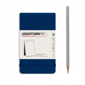 NOTATNIK REPORTERSKI LEUCHTTURM1917 POCKET (A6) GRANATOWY W KROPKI