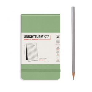 NOTATNIK REPORTERSKI LEUCHTTURM1917 POCKET (A6) SAGE W LINIĘ