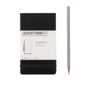 NOTATNIK REPORTERSKI LEUCHTTURM1917 POCKET(A6) CZARNY W LINIĘ