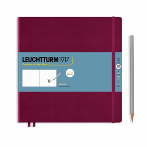 SZKICOWNIK LEUCHTTURM1917 SQUARE (225x225 MM) BORDOWY