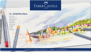 KREDKI AKWARELOWE GOLDFABER AQUA 36 KOL. OPAK. METALOWE FABER-CASTELL