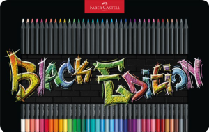 KREDKI TRÓJKĄTNE BLACK EDITION 36 KOL. OPAKOWANIE METALOWE FABER-CASTELL