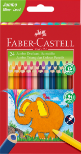 KREDKI JUMBO TRÓJKĄTNE 24 KOL. GRAFIT 5,4mm FABER-CASTELL