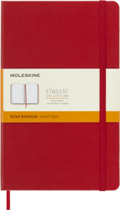 Notes Moleskine Classic L (13x21cm) w linie, twarda oprawa, czerwony