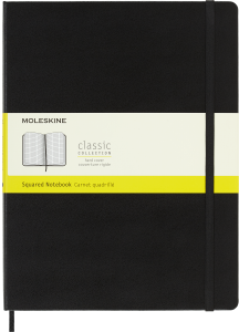 Notes Moleskine Classic XL (19x25cm) w kratkę, twarda oprawa, czarny
