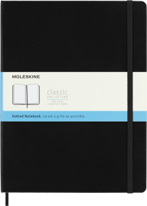 Notes Moleskine Classic XL (19x25cm) w kropki, twarda oprawa, czarny