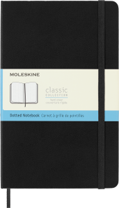 Notes Moleskine Classic L (13x21cm) w kropki, twarda oprawa, czarny