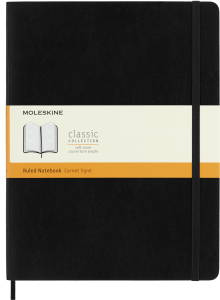 Notes Moleskine Classic XL (19x25cm) w linie, miękka oprawa, czarny